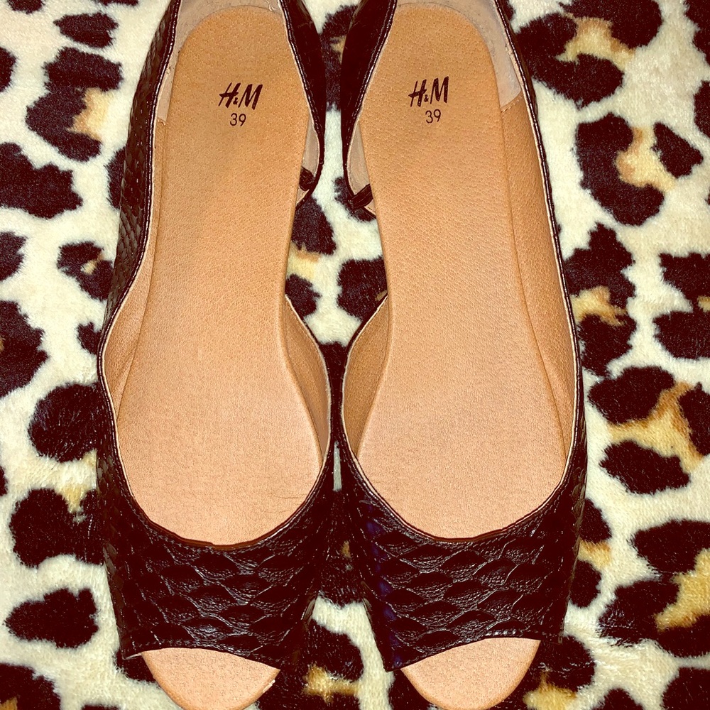Peep Toe Flats-Pre Loved good condition